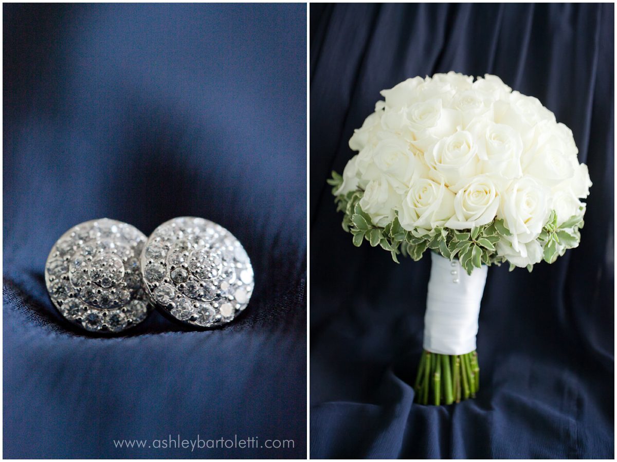 white rose bridal bouquet