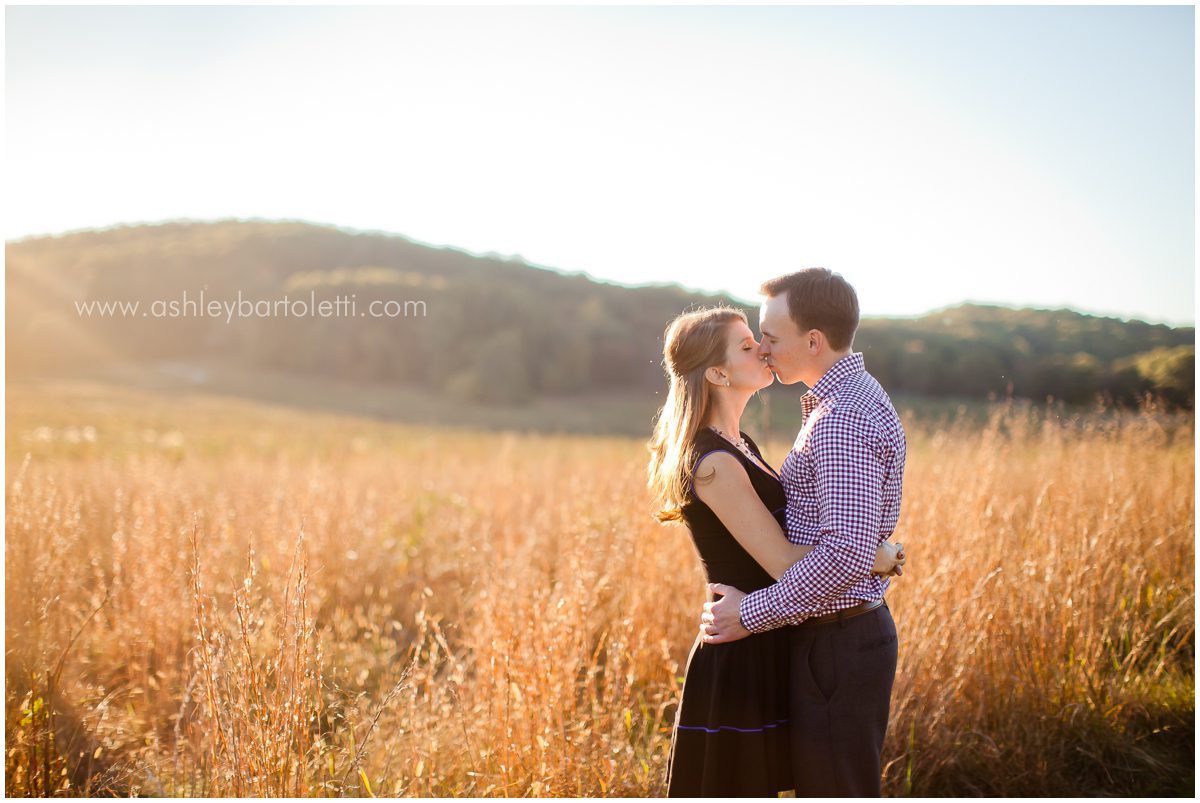 valley forge sunset engagement session 