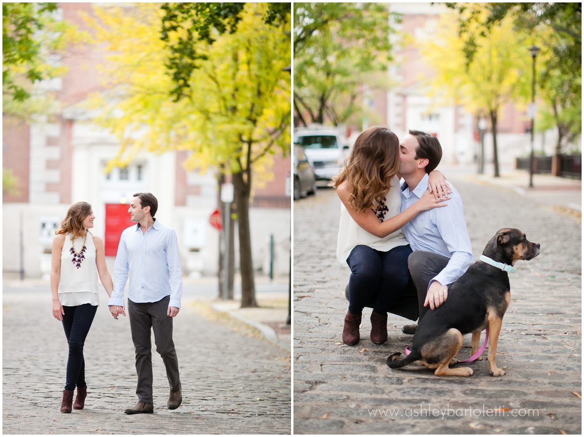 old city philadelphia engagement session 