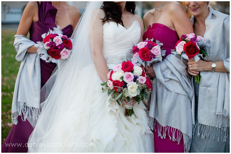 bridal party bouquets by McCarthy Flowers