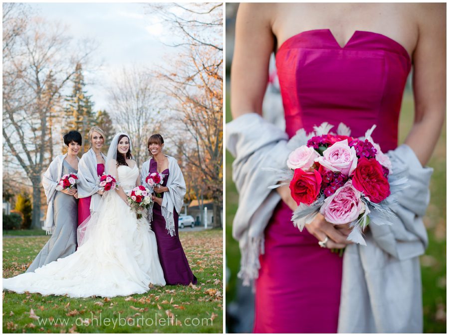 bridal party bouquets by McCarthy Flowers