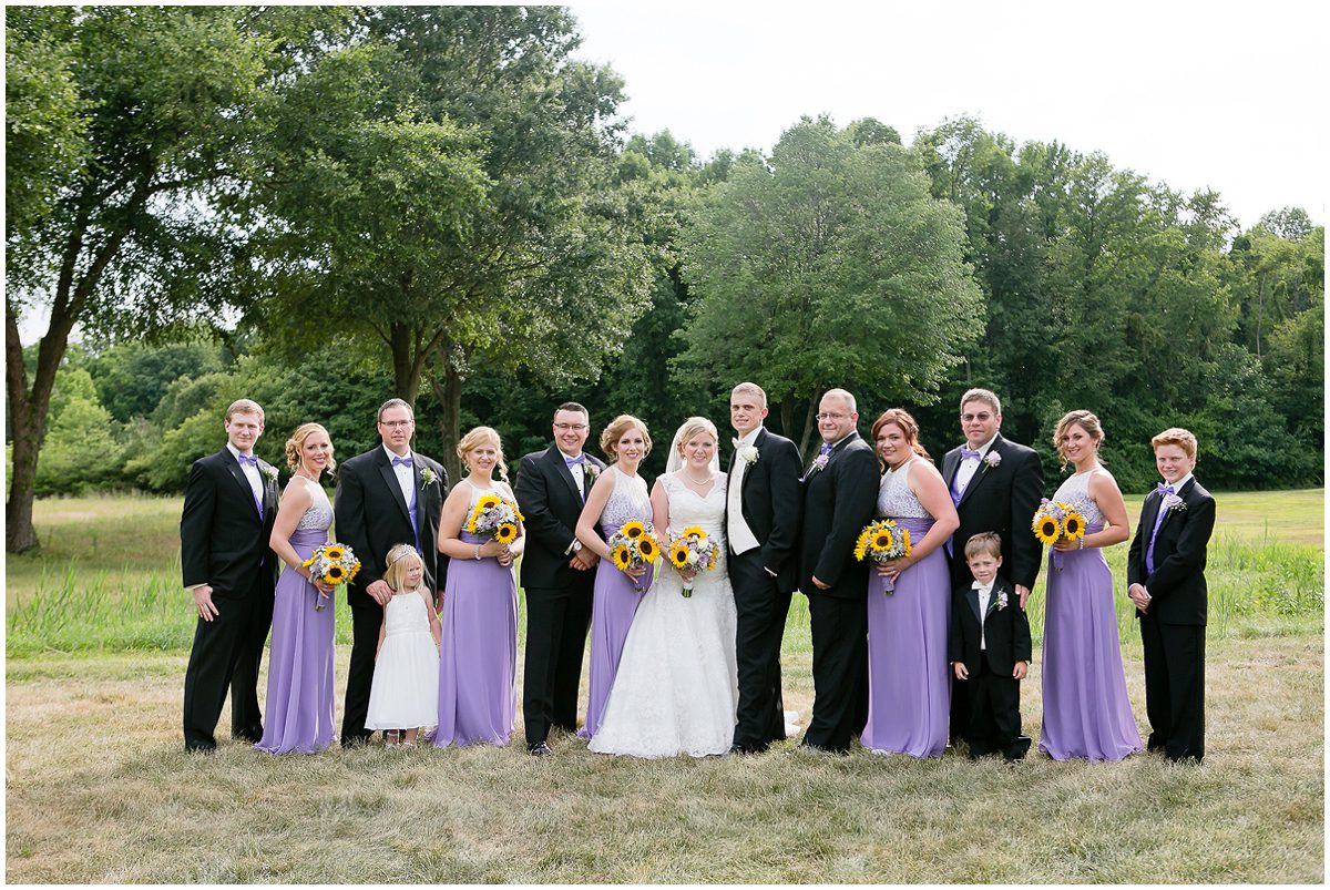 purple and yellow wedding 