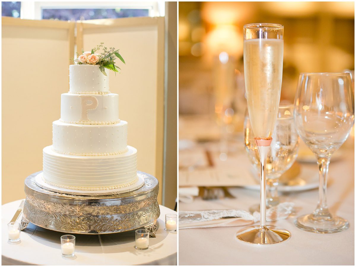 white layered wedding cake by rudy's bakery