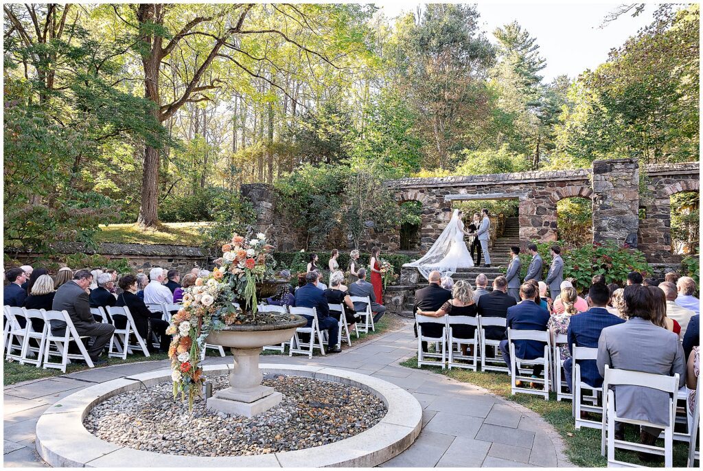 Parque wedding ceremony stone steps Philadelphia